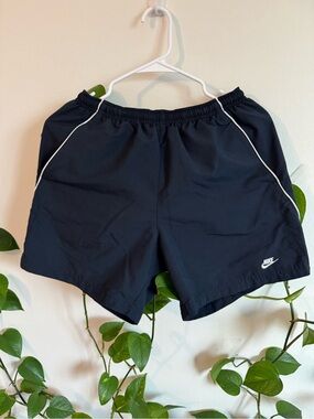 Nike Black Shorts with White Piping